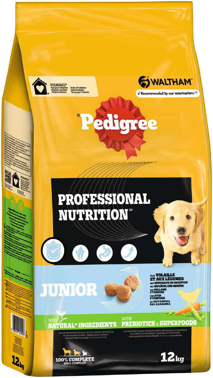 Pedigree Hunde-Trockenfutter Professional Nutrition Junior Geflügel und Gemüse